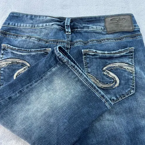 Silver Jeans Co. Women Short Suki Bermuda Blue Denim Size 28 With 11'' Inseam