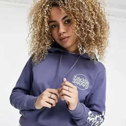 Dickies Built to Work Cropped Hoodie Blue Women's Size XS