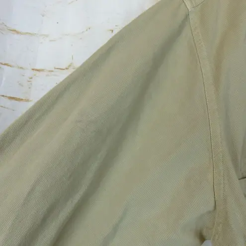 VTG Code Bleu Shirt Women L Beige Relaxed Button Shacket Hong Kong Lagenlook Size L