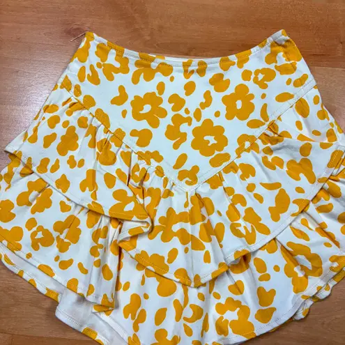 MOTHER Denim Mother Leopard Print The Ruffle Mini Skirt