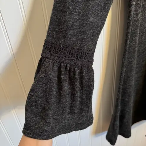 Monoreno Dark Gray Lace Long Sleeve Dress Women’s Size Medium