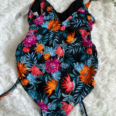 Time and Tru Floral One Piece Swimsuit