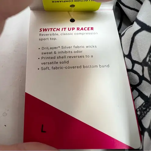 Moving Comfort Switch it up Racer sports bra in Sterling Woven size L Large NWT