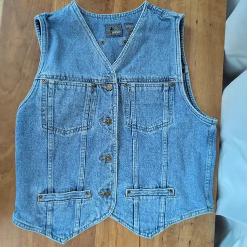 Vintage Lizwear Denim Vest Small Blue
