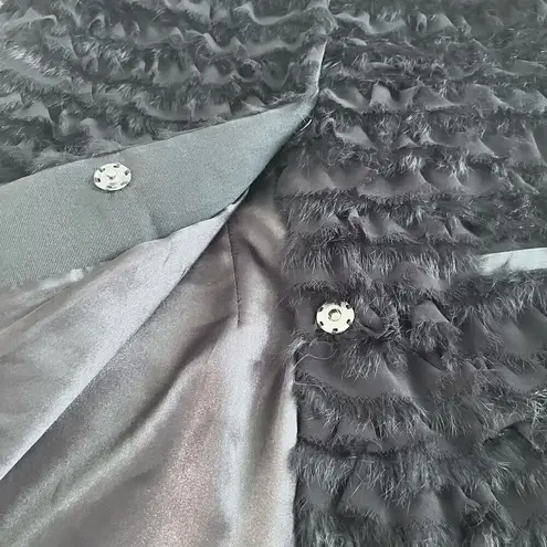 CF Charm Furs Black Rabbit Fur Cap Sleeve Vest Jacket Size Medium