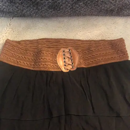 🎉4 for $20 By&By High Low Tiered Black Skirt, size XXL