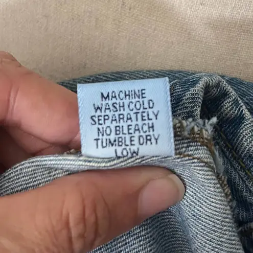 Vtg County Seat Denim Womens Vest Sz S Y2K Moon Stars Boho Western Cottagecore Blue