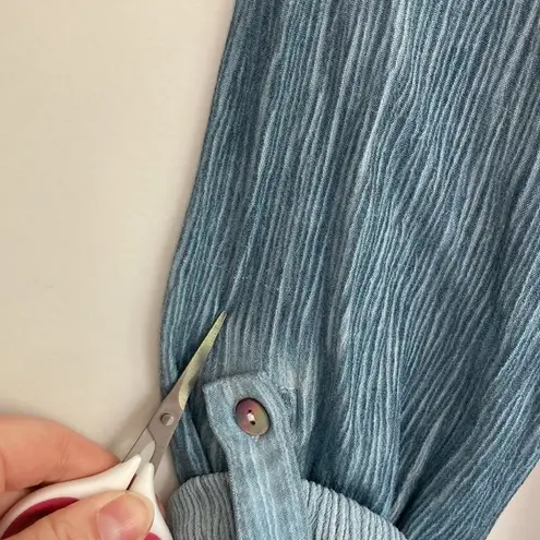 Soft Surroundings | Blue Asymmetrical Hem Cowl Neck Top sz large