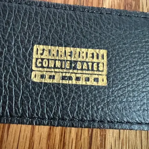 Connie Bates Farenheit Brown Leather Belt Semi Precious Stones 28"