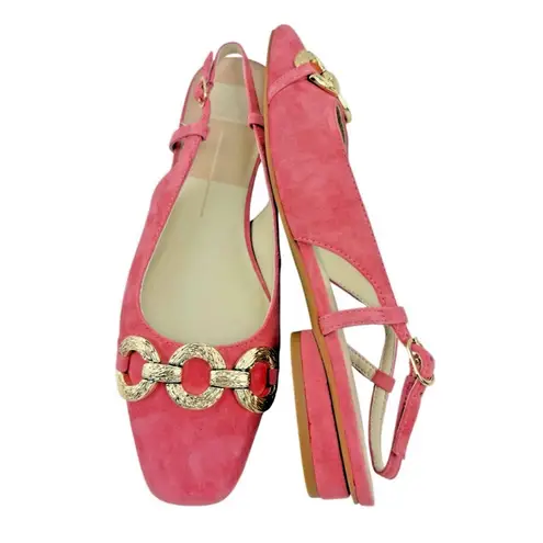 *Dolce Vita Ramano Flats Womens Size 10 Pink Coral Suede Leather Acadamia Career