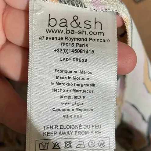 Ba&sh NWT Tabb printed Crepe Midi Wrap Robe Tabby Dress Size XS