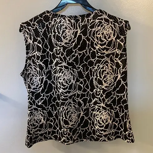 Massini Stretch Sleeveless Cowl Neck Embellished Blouse Size XL