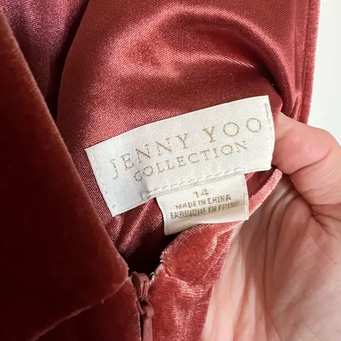 Jenny Bird Jenny Yoo Collection Sullivan Rose Velvet Maxi Dress 14 (see description)