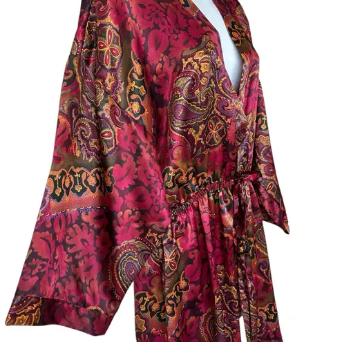 Vintage Victoria’s Secret Robe Floral Satin Y2K Lingerie Glam Coquette M/L Size L