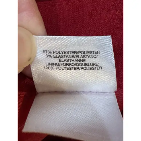 Le Suit Plus Size Cascade Ruffle Skirt Suit Set Size 16W Cherry Red