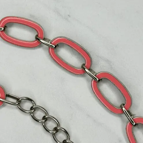 Reversible Coral Taupe Y2K Chain Link Belt One Size (OS) ✨ Silver