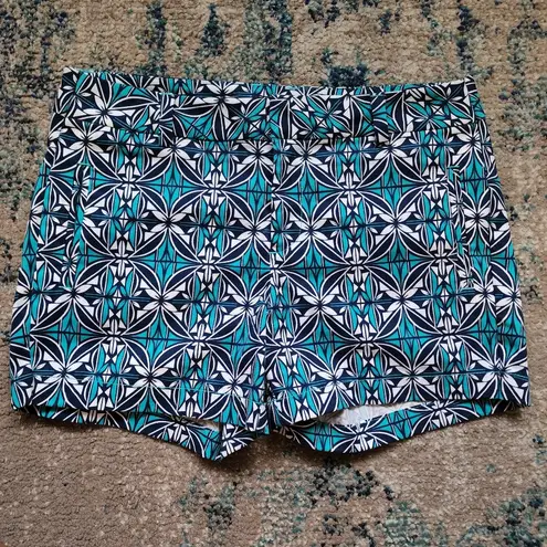 Stylus blue geo glat front chino shorts size 6