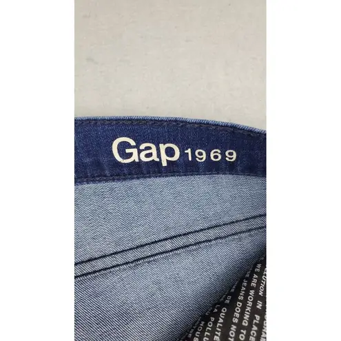 Gap  Jeans Womens 32r Blue 1969 Girlfriend Stretch Dark Wash