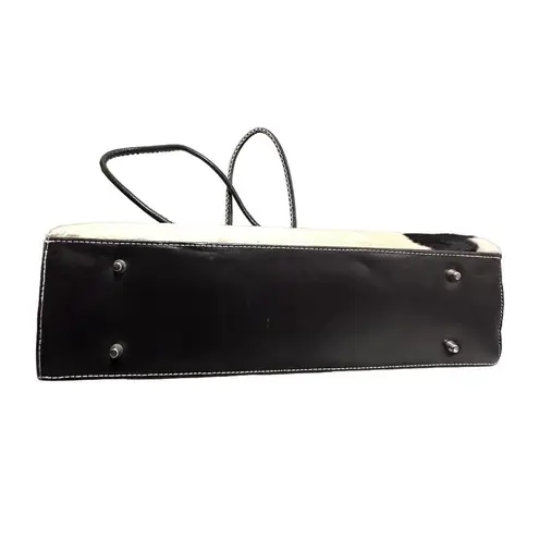 Donald J. Pliner Cowhide Shoulder Tote Bag Purse NWOT XLARGE Western Style Brown