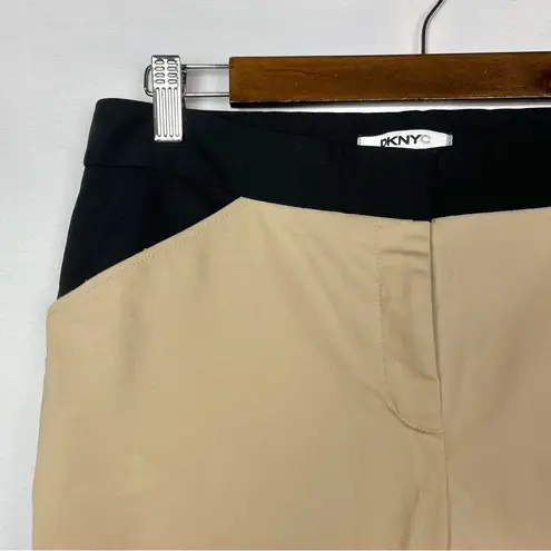 DKNY  Tan & Black Two Tone Straight Leg Dress Pants 10