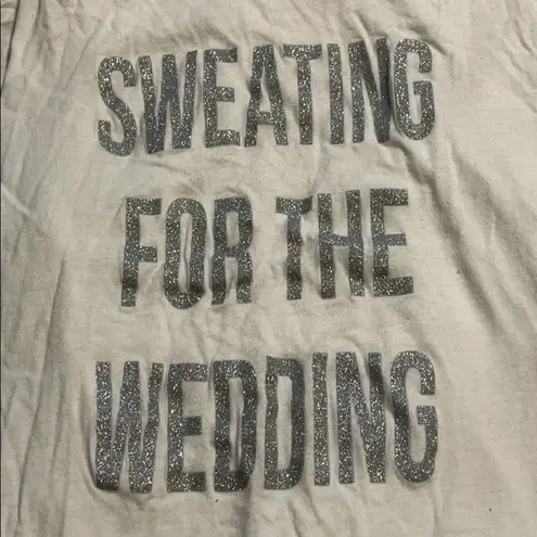 None Sweating for the wedding white tank size L