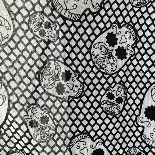 Tripp NYC Gothic SKULLS Black White Dress Drawstrings Y2K Vtg Deadstock, Sz 0