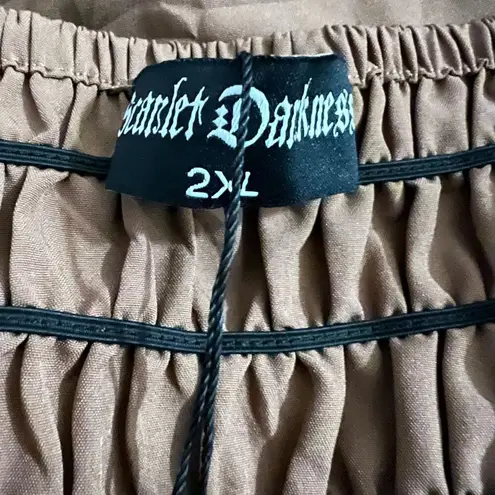 Scarlet Darkness Pioneer Costume Classic Prairie Maxi Skirt 2XL Women’s Brown Size XXL