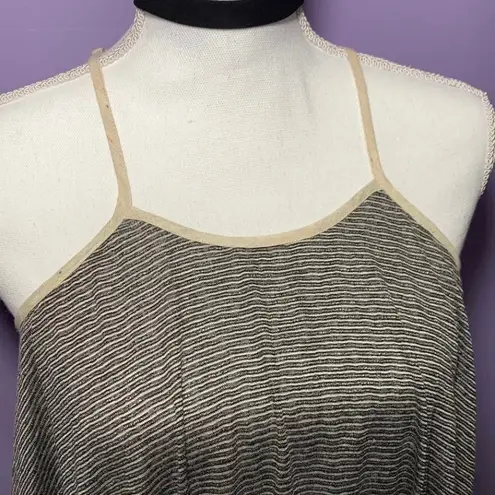 Hem & Thread NEW Boutique Grey and White Striped Tank
