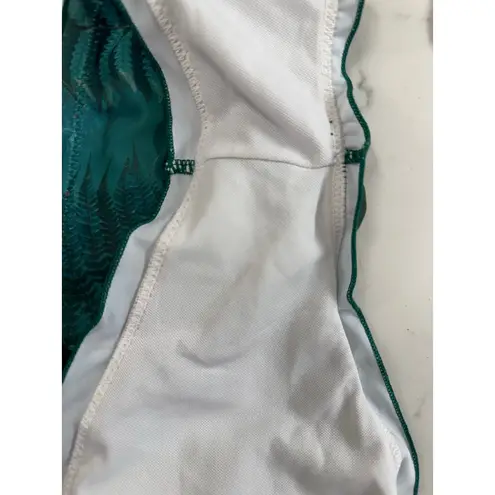 Unbranded Green Tropical Floral 3 Piece Triangle String Bikini Swimsuit Set XL