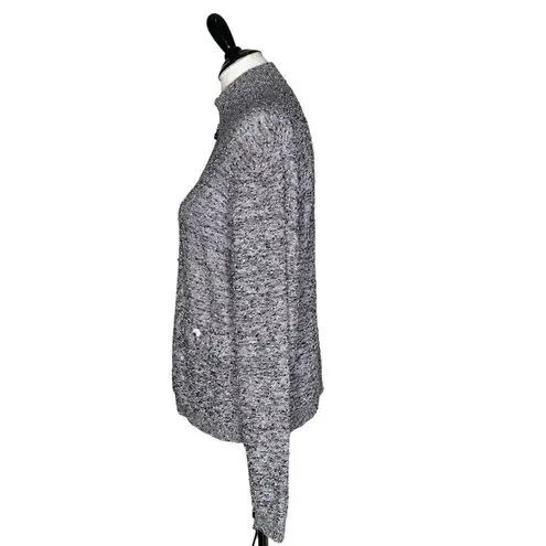 Jamie Sadock Textured Full Zip Sweater Women Size L Cozy Pockets Cabincore Purple Size L