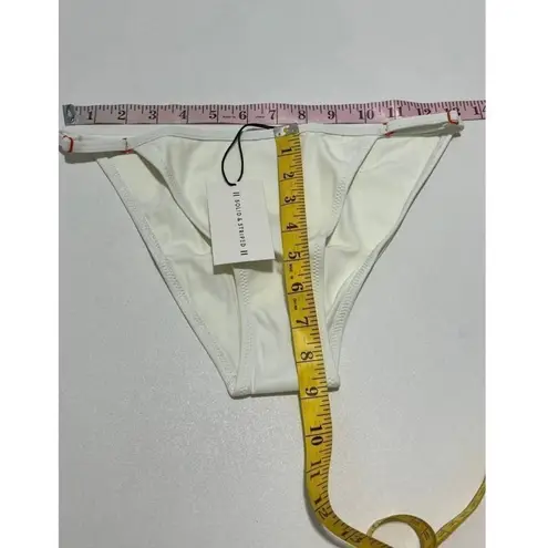 Solid & Striped The Lulu Bikini Bottom Swim Adjustable Sides Cream Medium