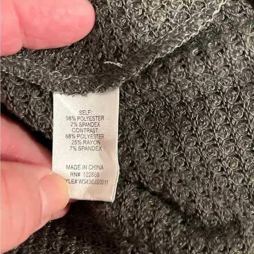 Chenault Open Waffle Knit Lightweight Hoodie Military Green Sweater 2X