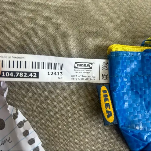 Ikea Bucket Hat Fraka Knorva and Knolig Bag Keychain Set of 2 items blue