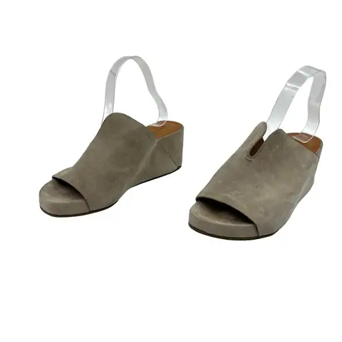 Gentle Souls by Kenneth Cole Gisele 65 Suede Mules Gray Leather