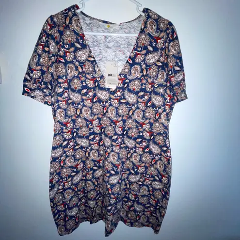 Boden USA Boden Women’s V-Neck Jersey Mini Dress Vintage Paisley Size 12P NWT