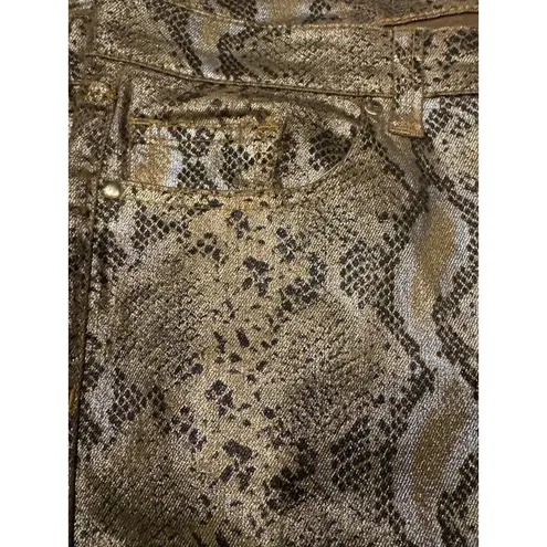 Snake print gold & brown low rise skinny ankle pants from NY & CO size 10