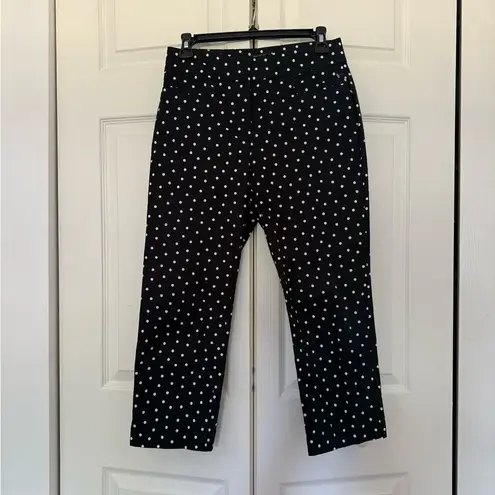 Ann Taylor Factory Black & White Polka Dot Ankle Pants Petite Size 0P