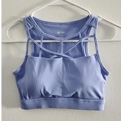 Buffbunny Collection Caged Up Botanical Strappy Sports Bra Blue XS