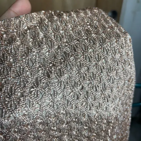 R & M Richards Women's Petite Cream and Gold top size 16