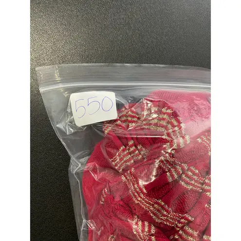 Pina Rossi Sweater Womens 1X Long Sleeve Ruched Sides Cowl Red Off On Shoulder