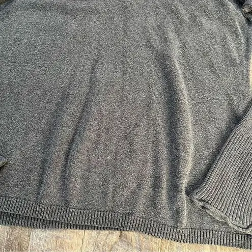 Calvin Klein Jeans Vintage 2000s Rhinestone Gray Turtleneck Sweater Womens L/XL