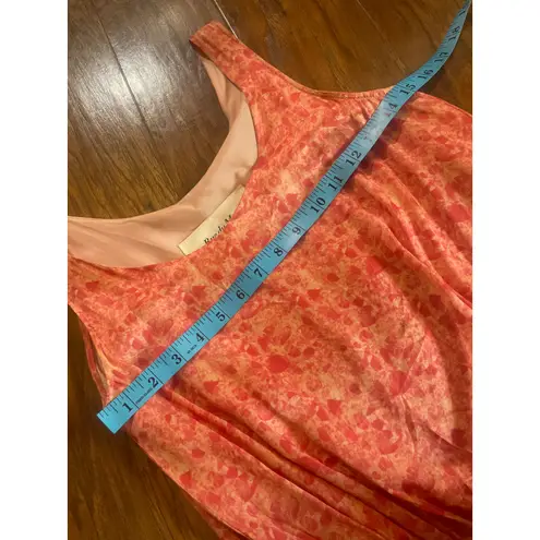 Vintage RUE Du MAIL Pink Satin Printed Drop Waist Dress FEMININE Silk Size 38 S