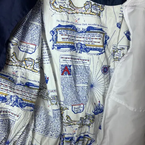 Vintage 90s Bermuda Sports White Windbreaker Jacket Size Unisex Small Nautical