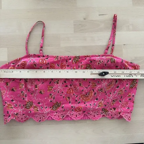 Caroline Constas Skirt Womens Large Floral Lace Tiered Crop Top Matching Co Ord Pink