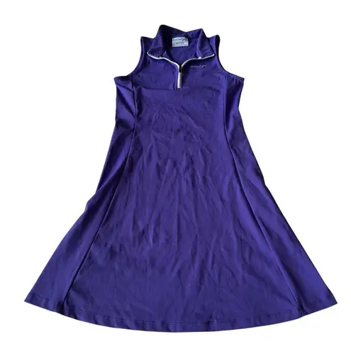 Barstool Golf Bold Purple Sleeveless Dress Henley Tennis Athleisure Medium