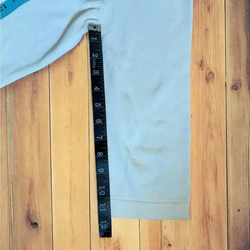 Coldwater Creek Cream 3/4 Sleeve Cardigan Embroidered Floral Hearts Size Large