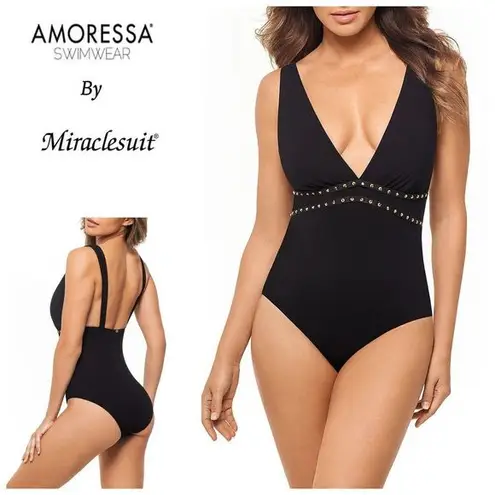 New..Miracle suit sexy black swimsuit. Size 6