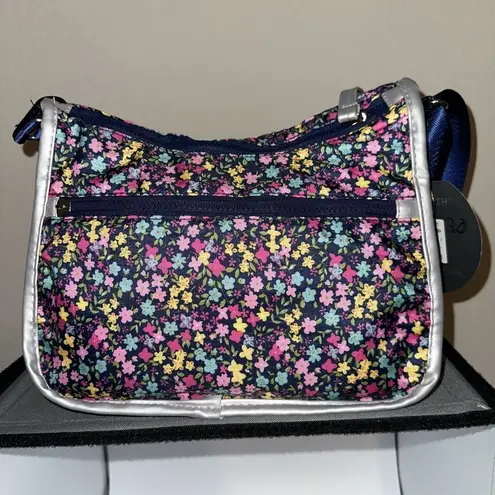 Stone Mountain Vintage Rare Earth Handbag Purse/ XBody/flower Blue Silver/NEW