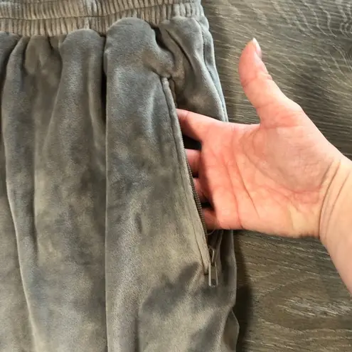 SKIMS Grey Velour Jogger Lounger Pants High Waited Soft Fleece Womens Size Large
