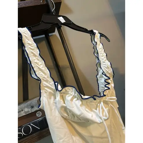 Frankies Bikinis Fawn Ruffle One Piece Swimsuit Honeymoon Phase Womens Size XL White - Image 7